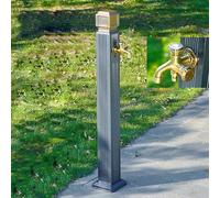 Generico Supporto per Tubo Flessibile da Esterno Indipendente con Doppio Rubinetto e Rubinetto antigelo | Colonna d'Acqua per Giardino Verticale e Rubinetto da Pavimento per soluzioni di irrigazione