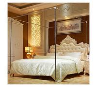 Generico Supporto per zanzariera in Acciaio Inossidabile per Letti a Quattro Angoli, Struttura a baldacchino per Letti Singoli/matrimoniali/Queen Size/King Size, Letto 1,8x2 m, Supporto per zanzarier