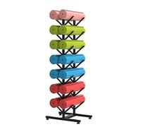 Generico Supporto portaoggetti per tappetini da Yoga a 7 Ripiani, Resistente, Alto 150 cm, Organizer bifacciale per tappetini da Fitness, Pilates ed Esercizi, Perfetto per casa, Palestra, Studio e uf