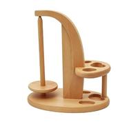 Generico Supporto Portatile per Gomitoli | Dispenser Portatile in Legno a 3 Scomparti - Supporto per Gomitoli di Lana | per Lavoro a Maglia Cucito Ricamo Creazioni Artigianali su Tavolo Interno