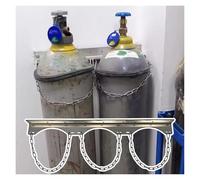 Generico Supporto Regolabile per bombola di Ossigeno da Parete, Supporto per bombola di Gas per azoto D/E/M6, propano, Argon - Soluzione di stoccaggio Domestico per 3 bombole