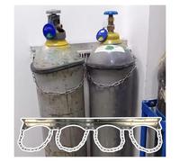 Generico Supporto Regolabile per bombola di Ossigeno da Parete, Supporto per bombola di Gas per bombole di azoto, propano e Argon D/E/M6 - Soluzione di stoccaggio Domestico per 4 bombole
