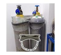 Generico Supporto Regolabile per bombola di Ossigeno da Parete, Supporto per bombola di Gas per bombole di azoto, propano e Argon D/E/M6 - Gancio per bombola di Sicurezza per la casa (1 bombola)