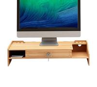 Generico Supporto Rialzato Per Computer Desktop - Piattaforma Per Monitor In Legno A Doppio Strato | Ripiano Ergonomico Per Monitor Per Computer, Per Tavolo Da Camera Da , Dormitorio, Workstation