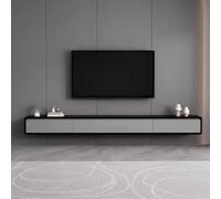 Generico Supporto TV a Parete 120-240 cm, Console multimediale sospesa con ripiano portaoggetti, Grande Mobile TV Nero, Elegante Centro di intrattenimento a Parete (200 * 20 * 24 cm)