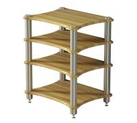 Generico Supporto TV HiFi AV con Supporto per Altoparlanti e mobiletto per Amplificatore - 60x48x10 cm, Contenitore per apparecchiature per Home Theater, unità di intrattenimento Marrone a 1 Livello,
