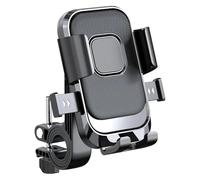 Generico Supporto universale for telefono da bici, girevole a 360°, con clip GPS, utilizzabile una sola mano, for moto, ATV e scooter(Handlebar)