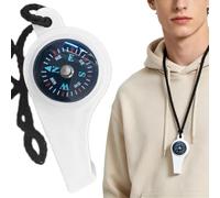 Generico Survival Whistle - Multi-Functional Compass | 6.1cm Outdoor | Loud Far-Reaching Sound, Built-in Compass & Magnifier, Waterproof Design, Lightweight 16g, For Hiking & Camping, Survival Kit