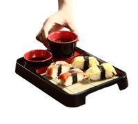Generico Sushi Plate, Rectangular Plates Set, Japanese Noodle with 2.83x1.18 Inches, Food Tableware for Dinner, Sauces, Condiments, Roller, Dessert Appetizer, Breakfast, Buffets, Picnics, Snacks