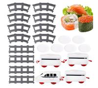 Genérico Sushi Train - ABS Electronic Components Locomotive 14 x 6 cm Carriage 12,5 x 4 cm Track Set | Rotating Battery Operated Train Toys | Toys DIY Building For Kids Boys Girls from 4 Years Old