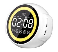 Generico Sveglia Per Camera Da,Luce Notturna RGB Wireless | Display Digitale HD Sveglia Con Musica E Riproduzione Da Scheda TF - Per Comodino, Interni, Casa, Ufficio