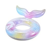 Generico Swim Tube | Iridescent Water Ring Inflatable Pool Tube | Fishtail Design Float Ring | Pool Beach Lake River Float | Outdoor Backyard Water Park Party Vacation Use with