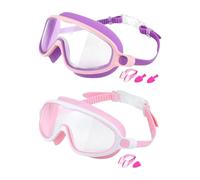 Generico Swimming Goggles, Anti Fog UV Protection, No-Leak Soft Seal, Adjustable Strap with Nose Clip, Comfortable Swim Accessories for Pool Beach Snorkeling Summer, 6.5x2.56 inches