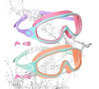 Generico Swimming Goggles, Anti Fog UV Protection, No-Leak Soft Seal, Adjustable Strap with Nose Clip, Comfortable Swim Accessories for Pool Beach Snorkeling Summer, 6.5x2.56 inches