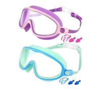 Generico Swimming Goggles, Anti Fog UV Protection, No-Leak Soft Seal, Adjustable Strap with Nose Clip, Comfortable Swim Accessories for Pool Beach Snorkeling Summer, 6.5x2.56 inches