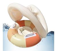 Generico Swimming Pool Floats - Swimming Float Inflatable with Sun Canopy | Foldable Sunshade Toys Inflatable Safety Seat Sun Protection Swim Ring for Spring Beach