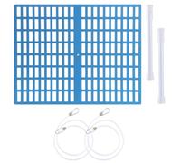 Generico Swimming Pool Skimmer Guard PP Leaf Catcher Net Protective Cover 42x33cm Debris Filtering Shield Includes Telescopic Rods Elastic Hooked Cords Underground Water Cleaning Accessory