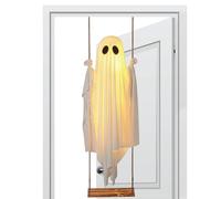 Generico Swinging Ghost 5ft Adjustable with String Lights Control Remote