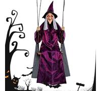 Generico Swinging Witch Halloween Decor 1.8m Life Size Outdoor Props