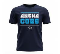 Generico T-Shirt Anema e Core 1926, per Tifosi del Napoli,100% Cotone, Blu Navy e Azzurro, Taglie da Adulto (IT, Testo, S, Regular, Regular, Blu Navy)