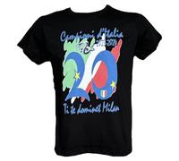 Generico T-Shirt Campioni d'Italia 20 Scudetto 2023/2024 Celebrativa per Tifosi neroazzurri - Maglia da Adulto Bianca o Nera - Ti Te dominet Milan (IT, Testo, XXL, Regular, Regular, Nero)
