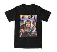 Generico T-Shirt con Grafica 2D, Unisex, in Cotone, comode, a Maniche Corte, Oversize, Pedro Pascal Streetwear (1 L)