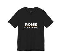Generico T-Shirt Coordinate Roma Edizione Notte, Tipografia Urbana minimale, Unisex
