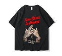 Generico T-Shirt da Uomo Rapper Anuel AA T-Shirt da Uomo e da Donna alla Moda Semplice a Maniche Corte Pullover Street Trend (6 S)