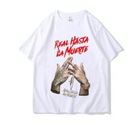 Generico T-Shirt da Uomo Rapper Anuel AA T-Shirt da Uomo e da Donna alla Moda Semplice a Maniche Corte Pullover Street Trend (2 XXL)
