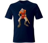 Generico T-Shirt Dirk The Daring Dragon Lair Retrogaming Videogame Vintage (IT, Testo, M, Regular, Regular, Blu)
