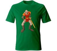 Generico T-Shirt Dirk The Daring Dragon Lair Retrogaming Videogame Vintage (IT, Testo, M, Regular, Regular, Verde)