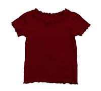 Generico t Shirt Donna firmate Maglietta Bambina Modelli Corti pratici e Comodi, Linea Classica Compatibile con Tutti Gli Stili quotidiani(Vino3-4 Anni)_1
