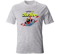 Generico T-Shirt Goldrake Atlas UFO Robot Japan Logo Anime Manga Cartoon (IT, Testo, M, Regular, Regular, Grigio)