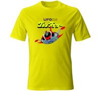 Generico T-Shirt Goldrake Atlas UFO Robot Japan Logo Anime Manga Cartoon (IT, Testo, XXL, Regular, Regular, Giallo)