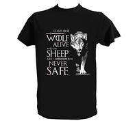 Generico T Shirt House of Stark Uomo Bambino Leave One Wolf Alive Maglietta Trono di Spade Arya Stark, Uomo - M