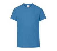 Generico T-Shirt Kids Original T. Maglietta da Bambino Manica Corta Cotone 100% - 1 Maglietta MOD. FRU 61-190-0 (5-6 Anni, Azure)