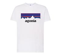Generico T-Shirt Maglietta Agonia Parodia Divertente Ironica Tshirt Umoristica Idea Regalo Alpinismo Sport Uomo Donna (IT, Testo, M, Regular, Regular, Bianco)