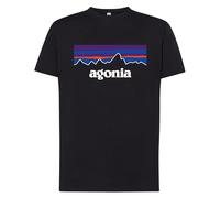 Generico T-Shirt Maglietta Agonia Parodia Divertente Ironica Tshirt Umoristica Idea Regalo Alpinismo Sport Uomo Donna (IT, Testo, L, Regular, Regular, Nero)
