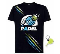 Generico T-Shirt Maglietta Padel, Maglia i Love Padel in Cotone Unisex Uomo Donna + PORTACHIAVE Omaggio M09