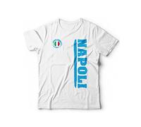 Generico T-Shirt Napoli Città Sport Maglietta Vari Colori Tifosi Calcio Ultras - Taglie dalla S alla XXL (M, Bianco)