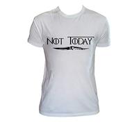 Generico T Shirt Not Today Arya Uomo Bambino House of Stark Maglietta Trono di Spade Serie TV, Uomo - XL