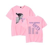 Generico T-shirt OliviaRodrigo Maglietta Uomo Donna Street Maniche Corte Top Casual,Pink-M