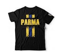 Generico T-Shirt Parma Città Emilia Romagna Calcio Tifosi Gialloblu Crociati Romagnoli Stadio Ennio Tardini (Nero, M)