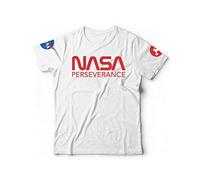 Generico T-Shirt Perseverance Rover Marte Missione Spaziale NASA sul Pianeta Rosso (L, Bianco)