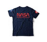 Generico T-Shirt Perseverance Rover Marte Missione Spaziale NASA sul Pianeta Rosso (L, Blu)