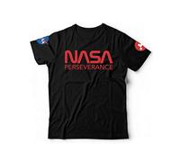 Generico T-Shirt Perseverance Rover Marte Missione Spaziale NASA sul Pianeta Rosso (XXL, Nero)