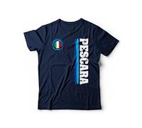 Generico T-Shirt Pescara Città Sport Maglietta Vari Colori Tifosi Calcio Ultras - Taglie dalla S alla XXL (S, Blu)