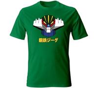 Generico T-Shirt Tema Jeeg Robot Japan Logo (IT, Testo, S, Regular, Regular, Verde)