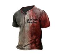 Generico T Shirt Uomo Bloody Tshirt Sanguinante Deguisement Halloween Uomo Horror Costume Halloween Blood Costume Sangue Alto Deguisement Che fa paura