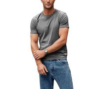 Generico T Shirt Uomo - Canottiera Uomo Cotone Abbigliamento Palestra Maglia di Stile Firmata Tshirt Magliette Manica Corta T-Shirt Maglietta Canotta Palestra Unisex. (M, Regular, Grigio)